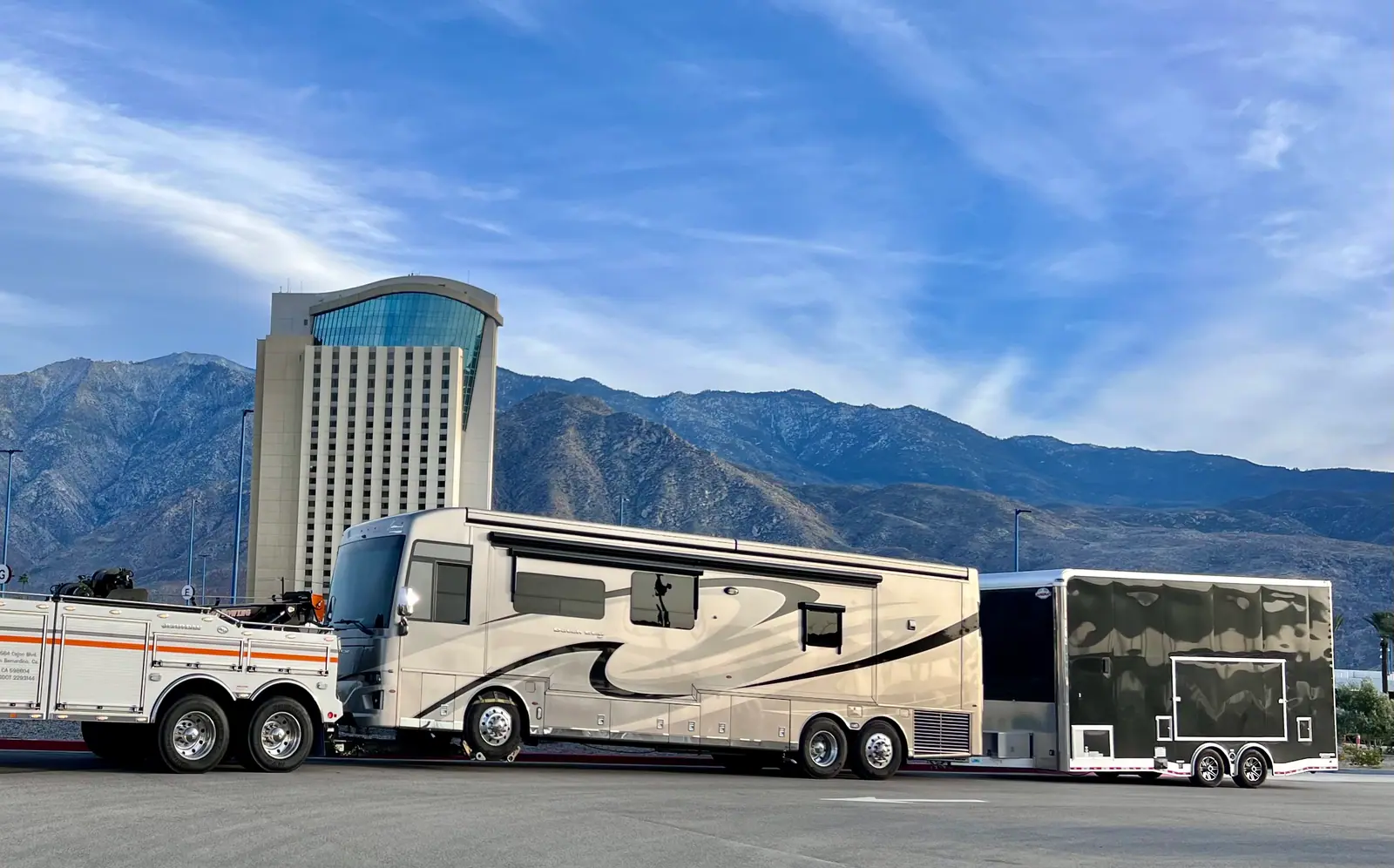 RV towing and motorhome transport near Lancaster CA